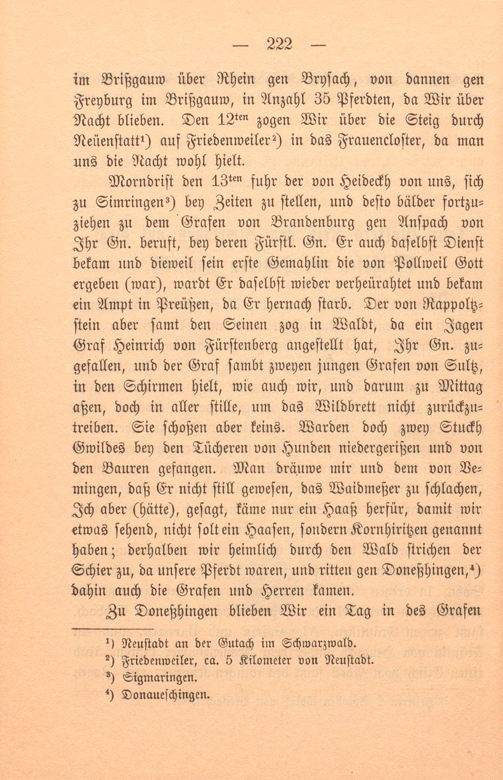 Felix Platters Reiss gen Simringen auf Graf Christofel von Zolleren Hochzeith – Seite 2