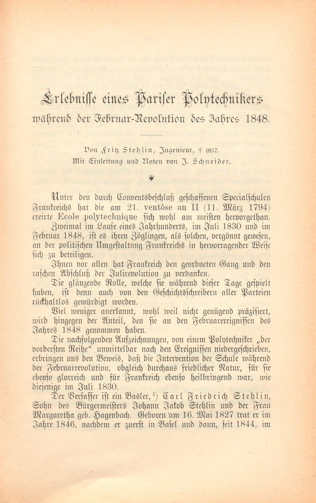 Erlebnisse eines Pariser Polytechnikers während der Februar-Revolution des Jahres 1848 – Seite 1