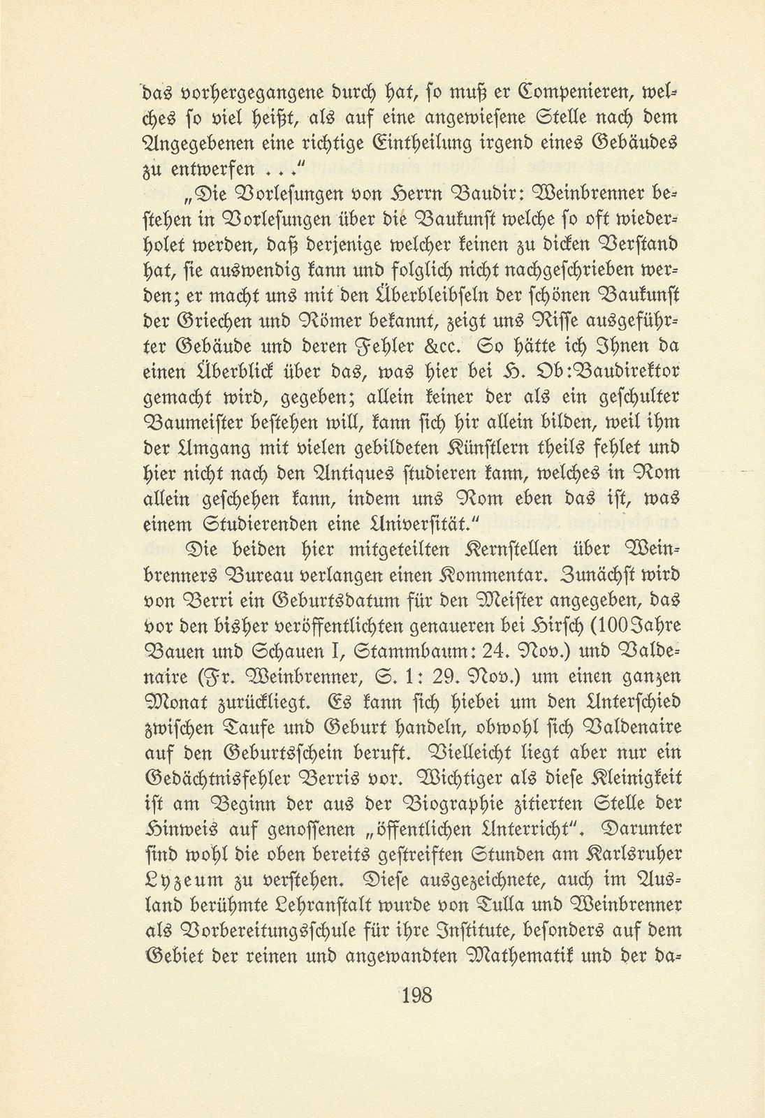 Melchior Berri. (Ein Beitrag zur Kultur des Spätklassizismus.) – Seite 22