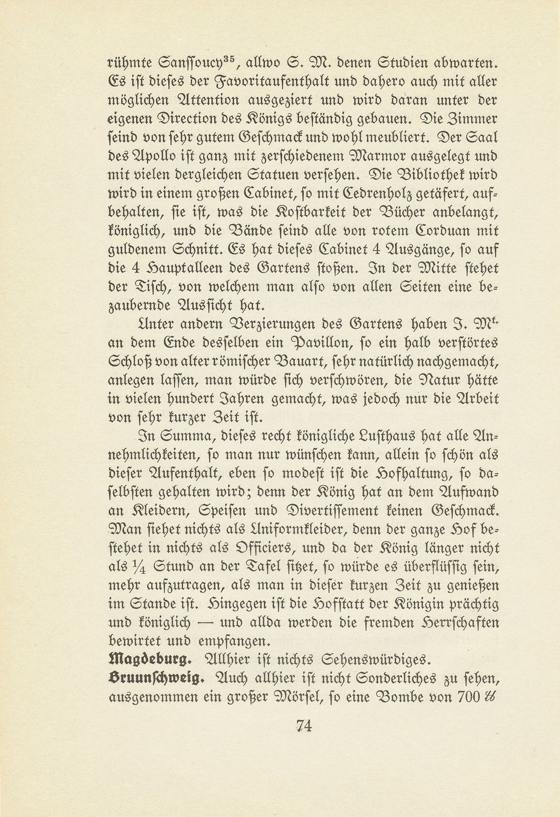 Johannes Ryhiner's Anmerkungen über das Merkwürdige, so in denen Städten, die ich zu sehen Gelegenheit gehabt, wahrzunehmen, nach der Ordnung, wie ich solche eine nach der anderen besucht – Seite 21