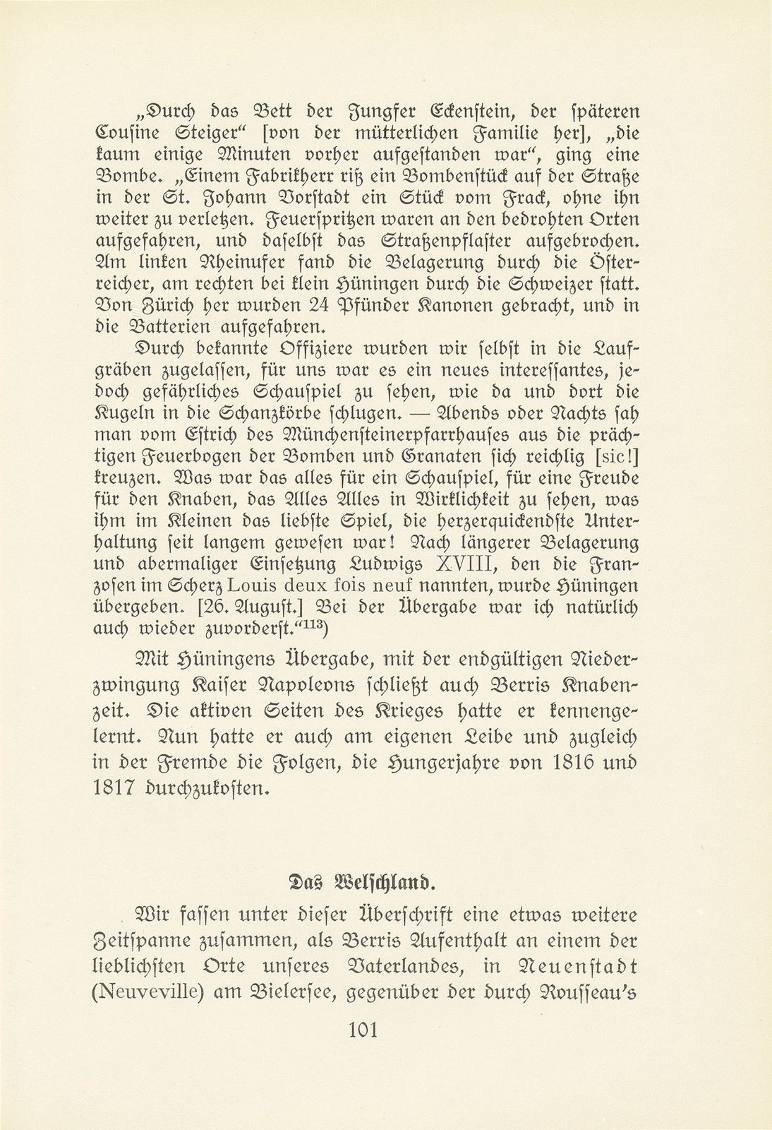 Melchior Berri. (Ein Beitrag zur Kultur des Spätklassizismus in Basel.) – Seite 43