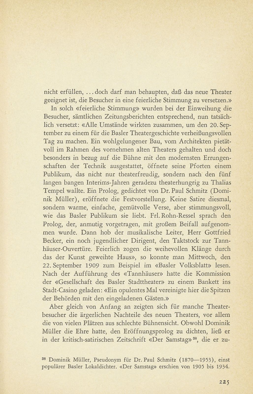 Aus der Baugeschichte des jetzigen Basler Stadttheaters. (Im Hinblick auf den im Entstehen begriffenen Neubau) – Seite 42