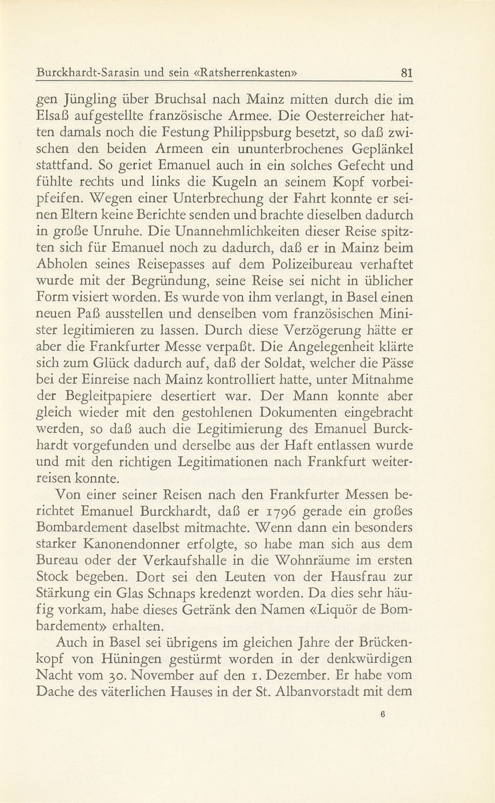 Ratsherr Emanuel Burckhardt-Sarasin und sein ‹Ratsherrenkasten› – Seite 15