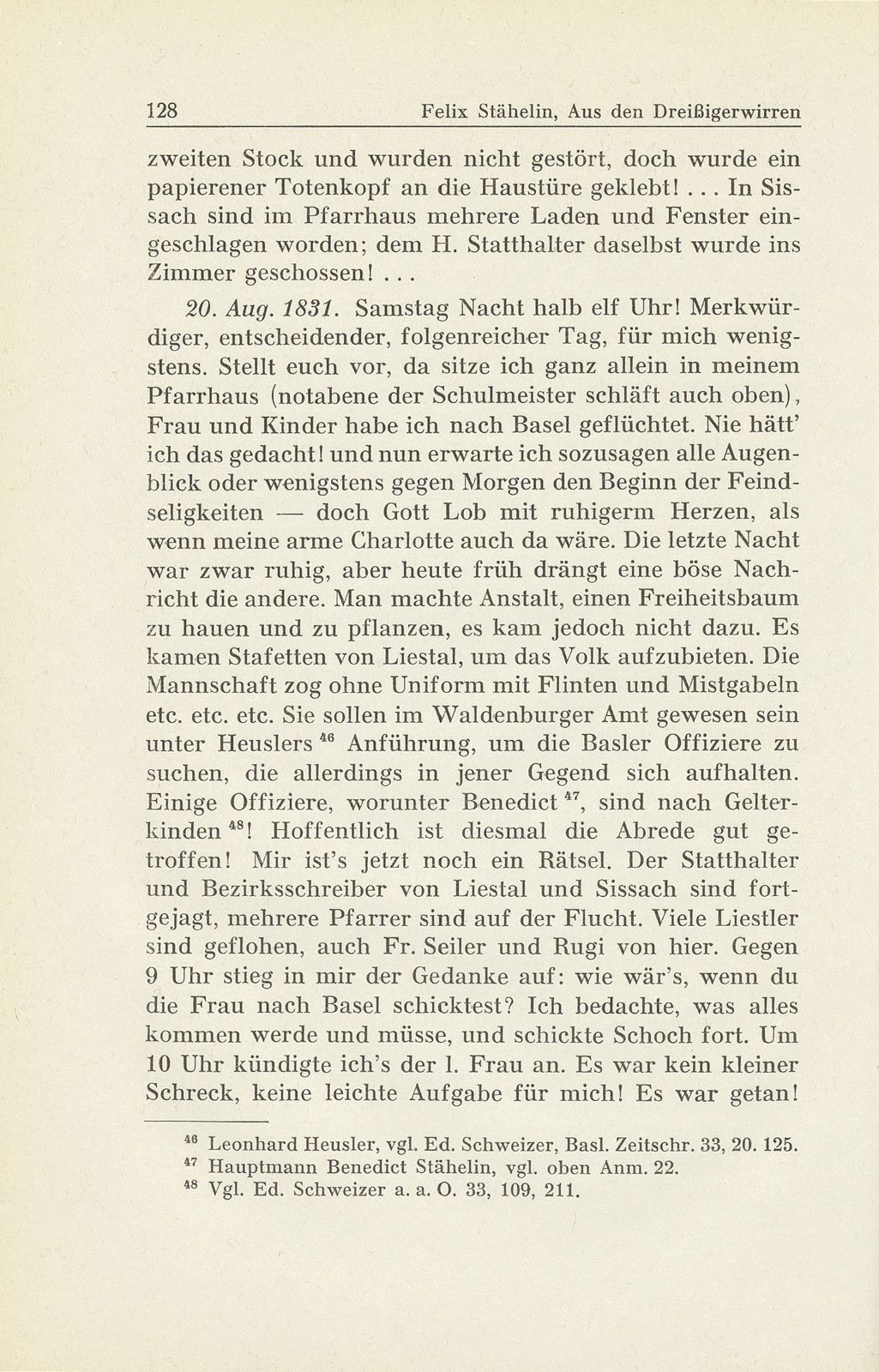 Erlebnisse und Bekenntnisse aus der Zeit der Dreissigerwirren [Gebrüder Stähelin] – Seite 26