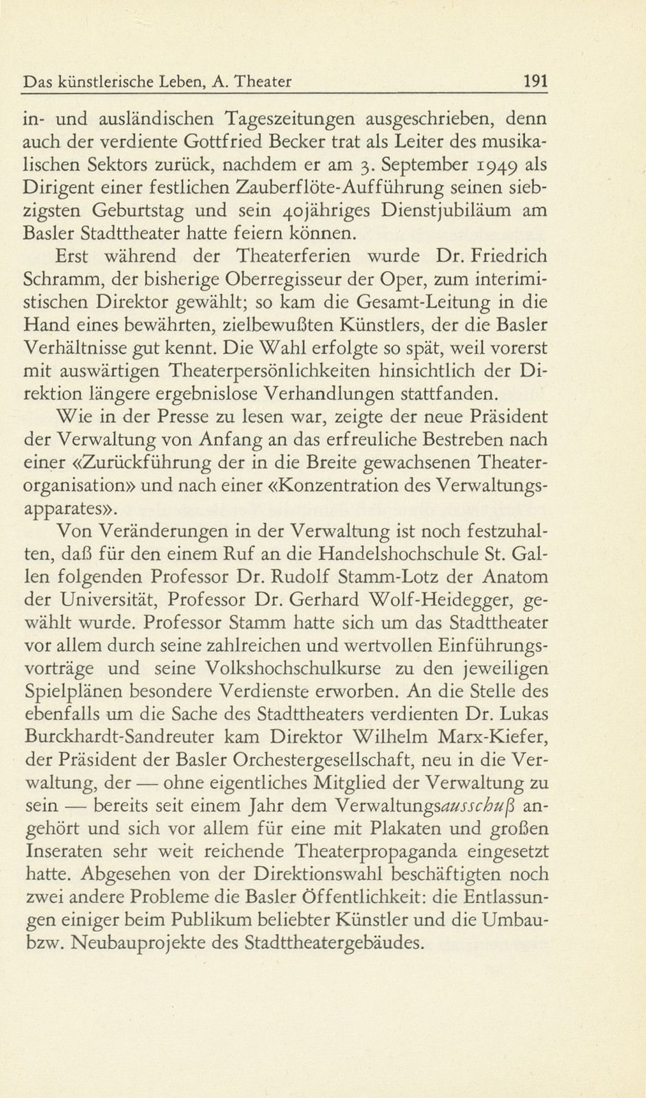 Das künstlerische Leben in Basel vom 1. Oktober 1949 bis 30. September 1950 – Seite 2