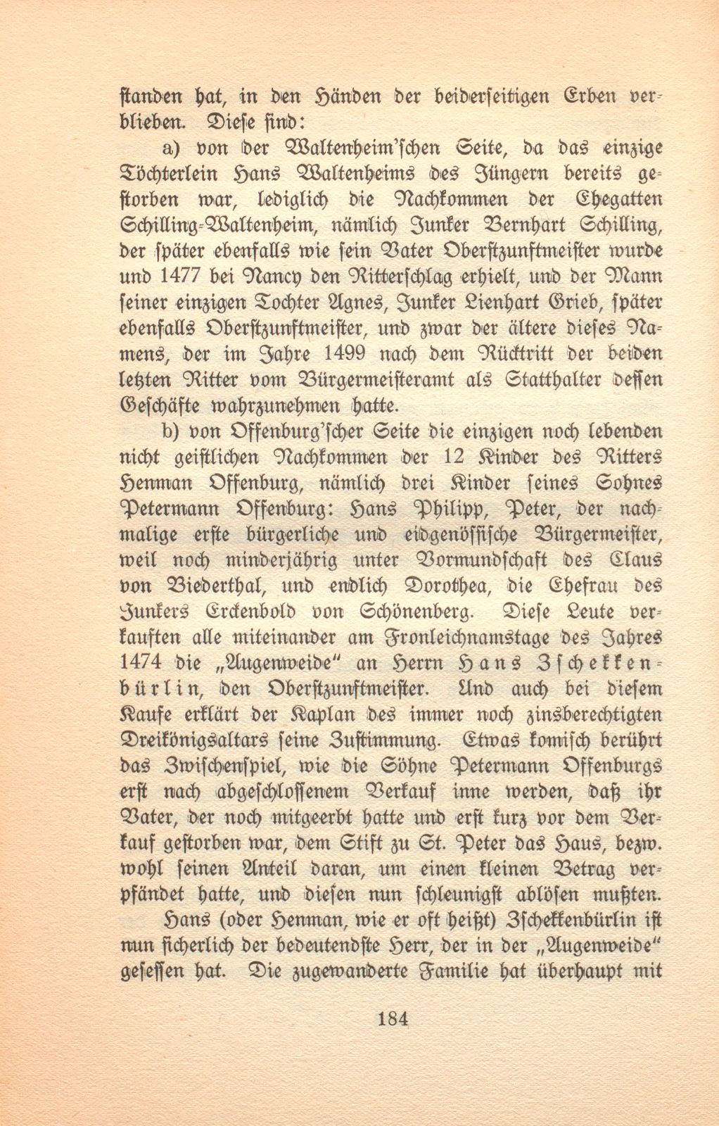 Aus der Geschichte eines alten Basler Hauses [Haus zur ‹Augenweide›] – Seite 11