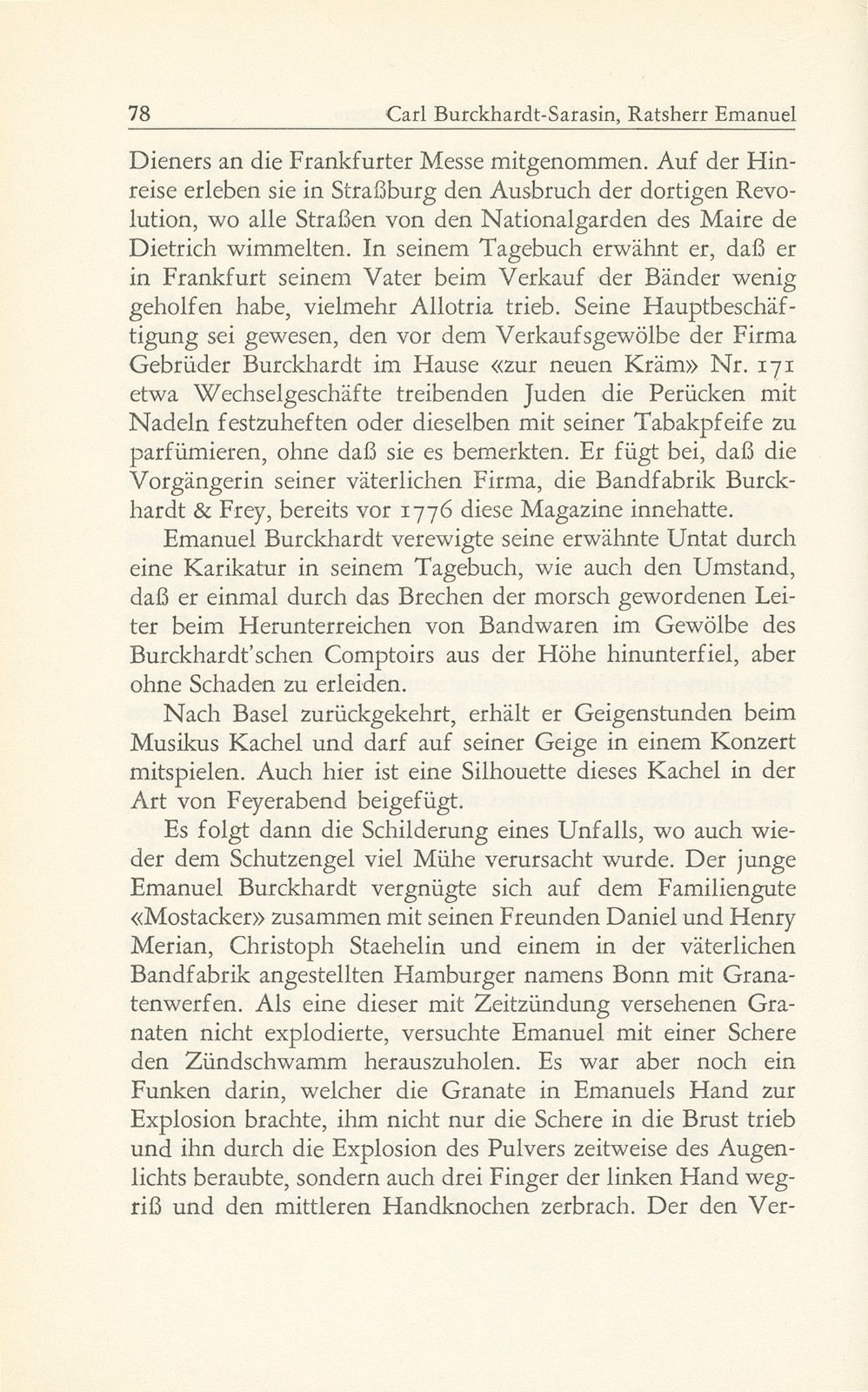 Ratsherr Emanuel Burckhardt-Sarasin und sein ‹Ratsherrenkasten› – Seite 12