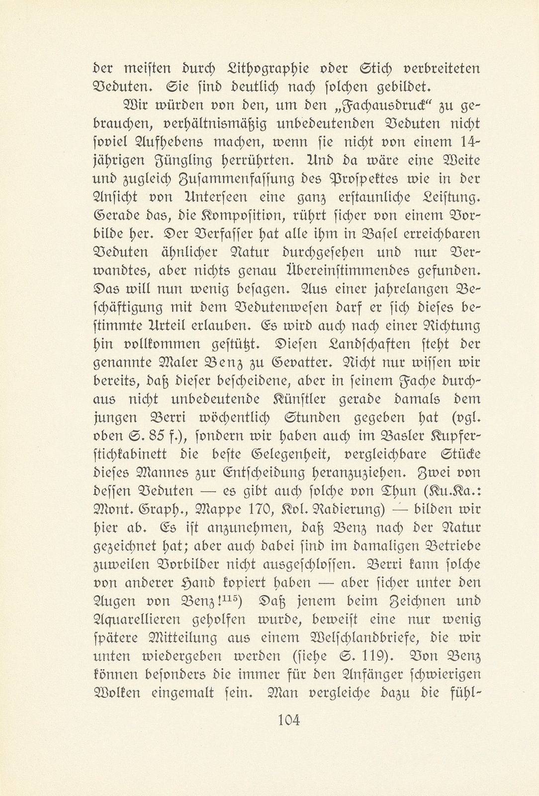 Melchior Berri. (Ein Beitrag zur Kultur des Spätklassizismus in Basel.) – Seite 46