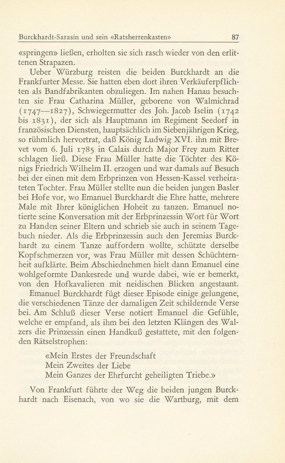 Ratsherr Emanuel Burckhardt-Sarasin und sein ‹Ratsherrenkasten› – Seite 21