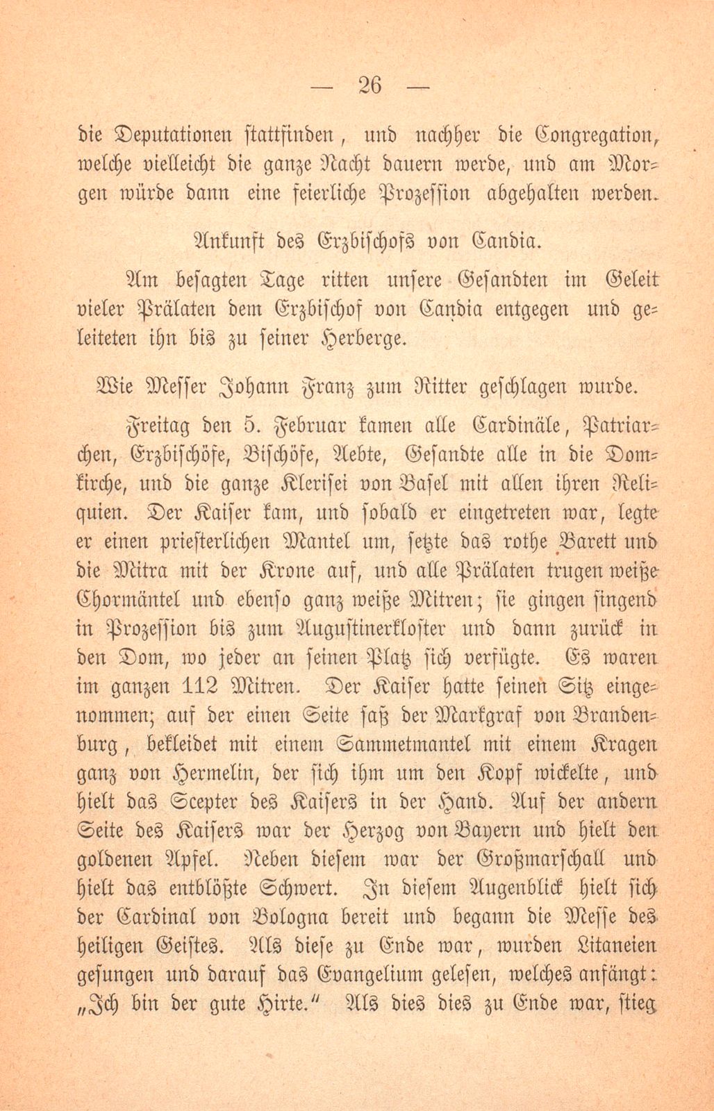 Andrea Gattaro von Padua, Tagebuch der Venetianischen Gesandten beim Concil zu Basel. (1433-1435.) – Seite 26