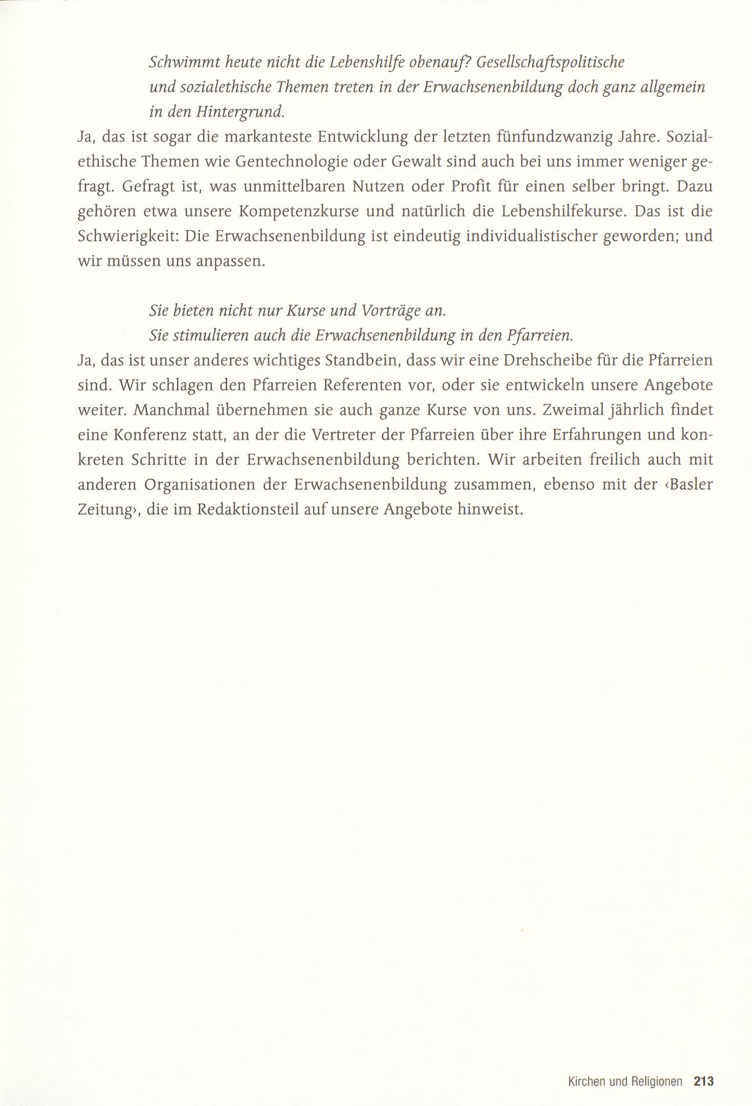 25 Jahre WegZeichen, Katholische Erwachsenenbildung beider Basel – Seite 3