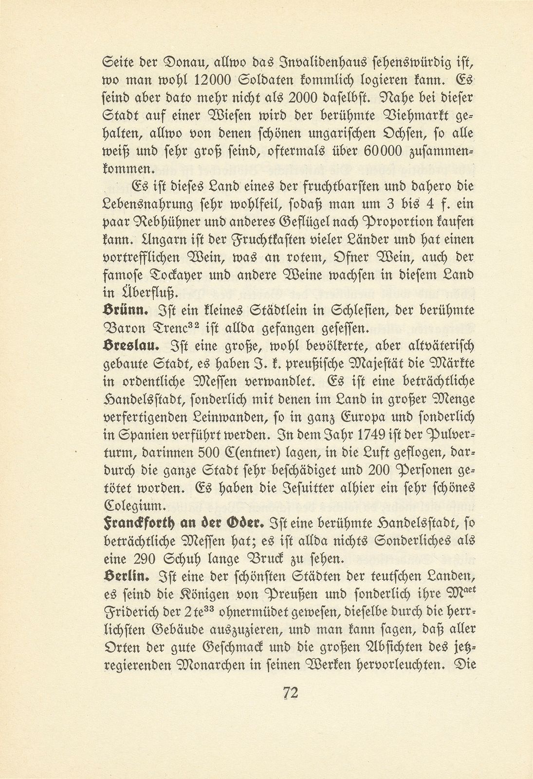 Johannes Ryhiner's Anmerkungen über das Merkwürdige, so in denen Städten, die ich zu sehen Gelegenheit gehabt, wahrzunehmen, nach der Ordnung, wie ich solche eine nach der anderen besucht – Seite 19