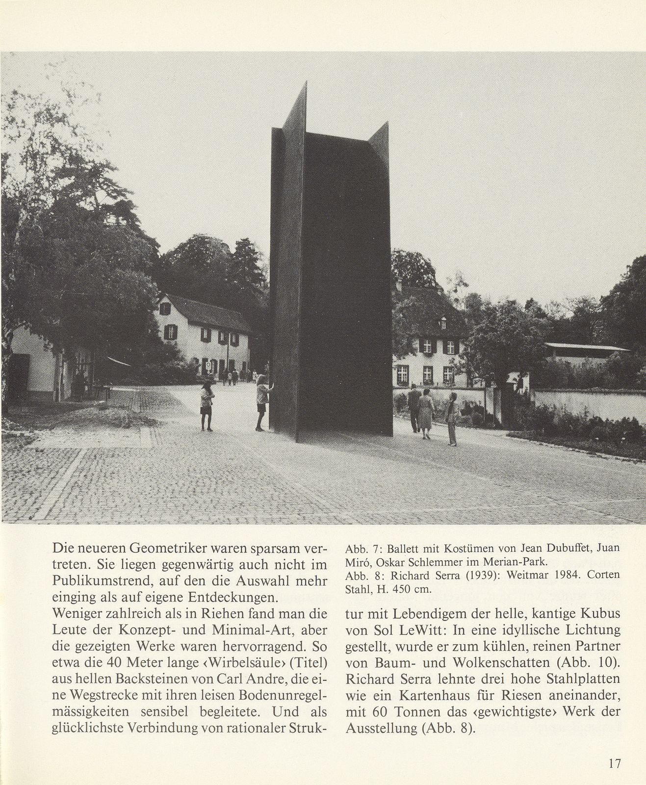 Botanischer Garten Brüglingen: Skulptur im 20. Jahrhundert – Seite 9