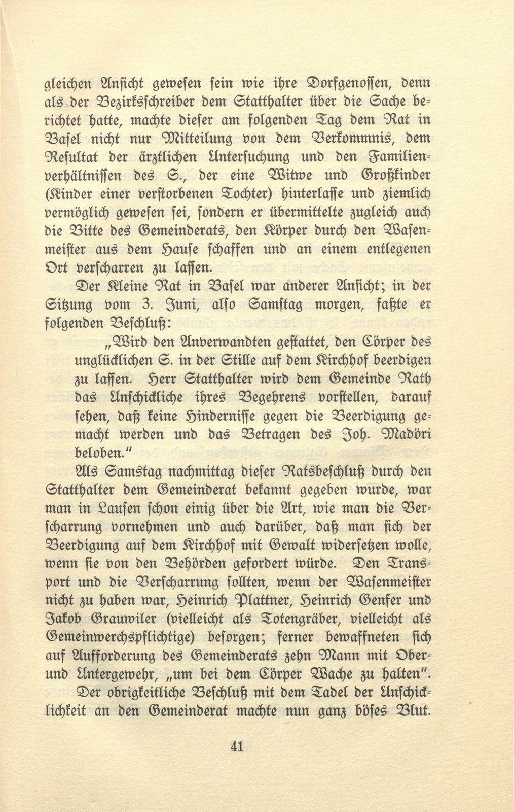 Eine Baselbieter Dorfrevolte im Jahre 1809 – Seite 11