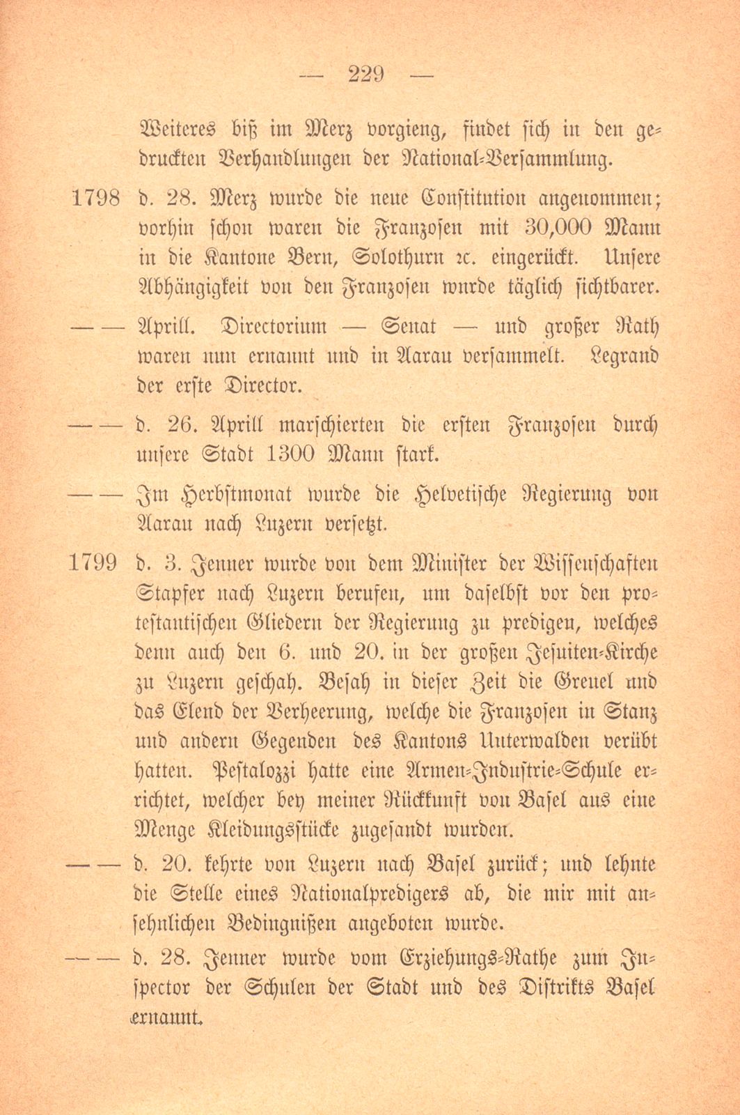 Auszüge aus dem Tagebuch von Pfarrer Johann Jakob Faesch zu St. Theodor – Seite 8