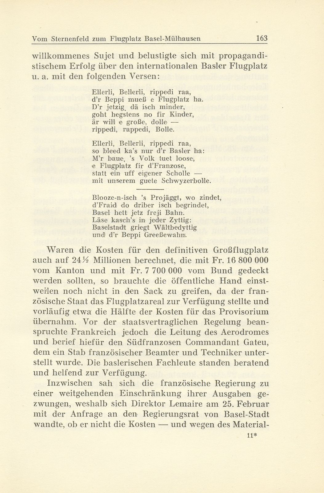 Zur Zeitgeschichte. Vom Sternenfeld zum Flugplatz Basel-Mülhausen – Seite 10