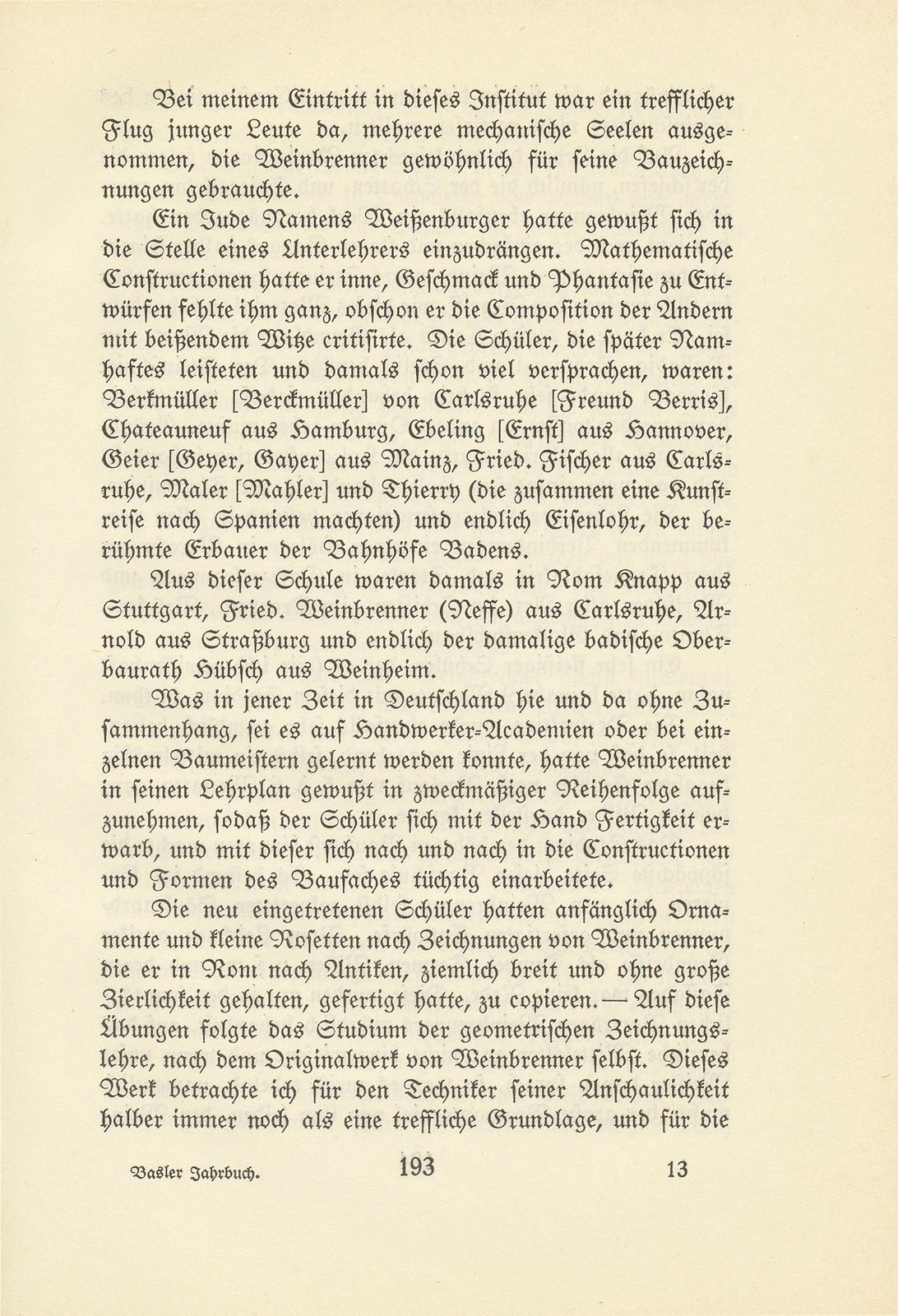 Melchior Berri. (Ein Beitrag zur Kultur des Spätklassizismus.) – Seite 17