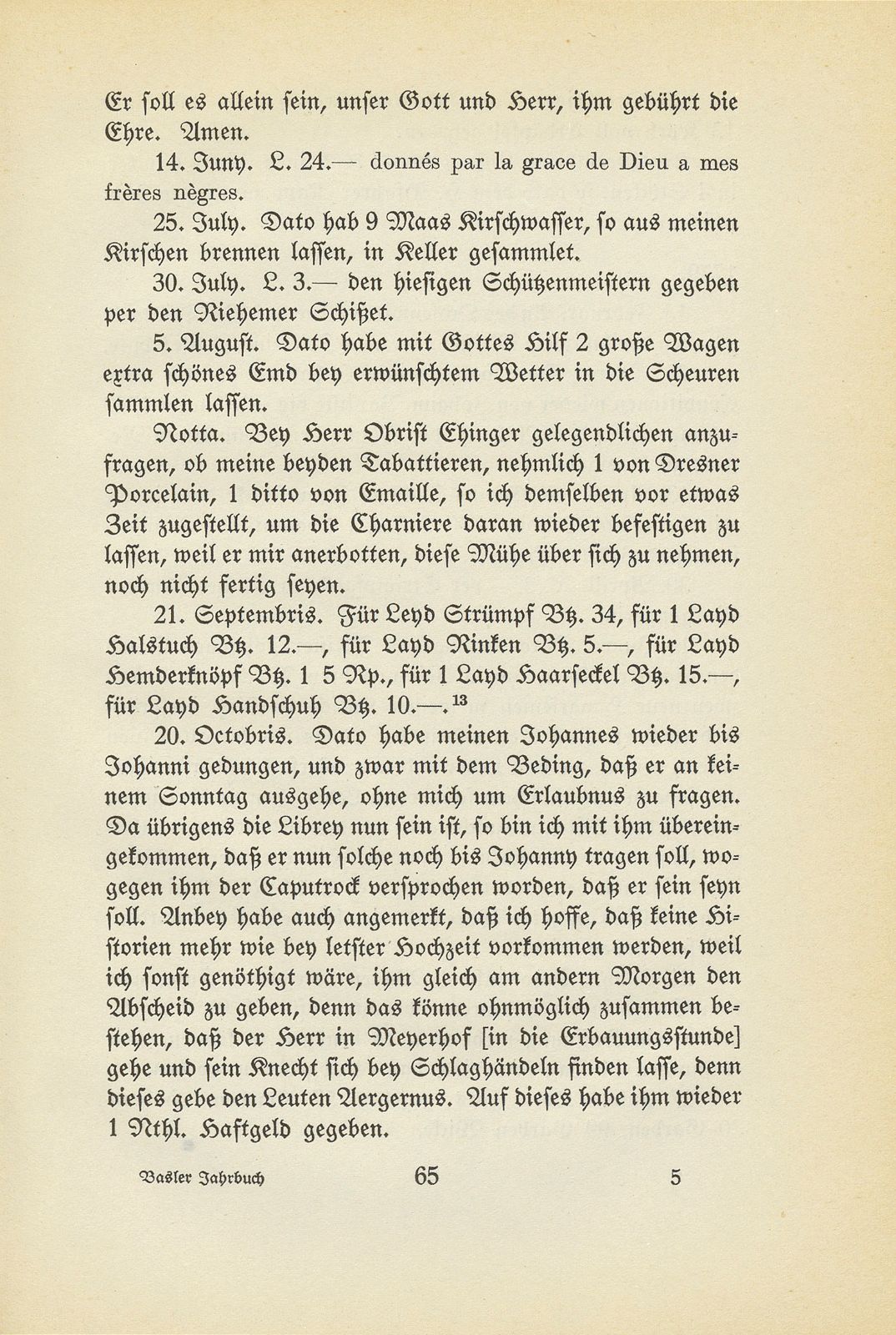 Streifzüge durch ein Notizbuch aus der Zopfzeit. [Emanuel Le Grand] – Seite 15