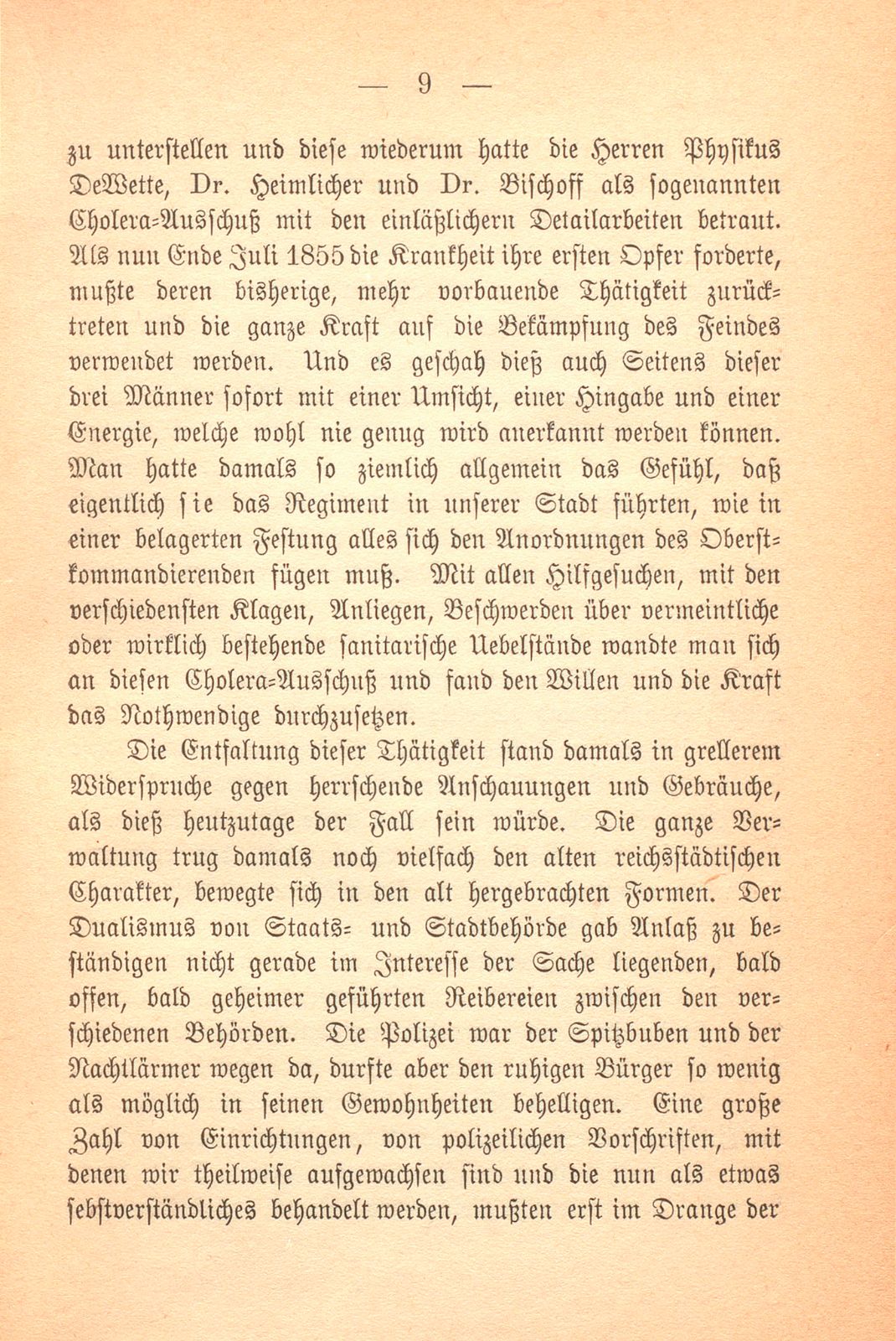 Erinnerungen an Carl Felix Burckhardt und Gottlieb Bischoff, Bürgermeister und Staatsschreiber zu Basel – Seite 9