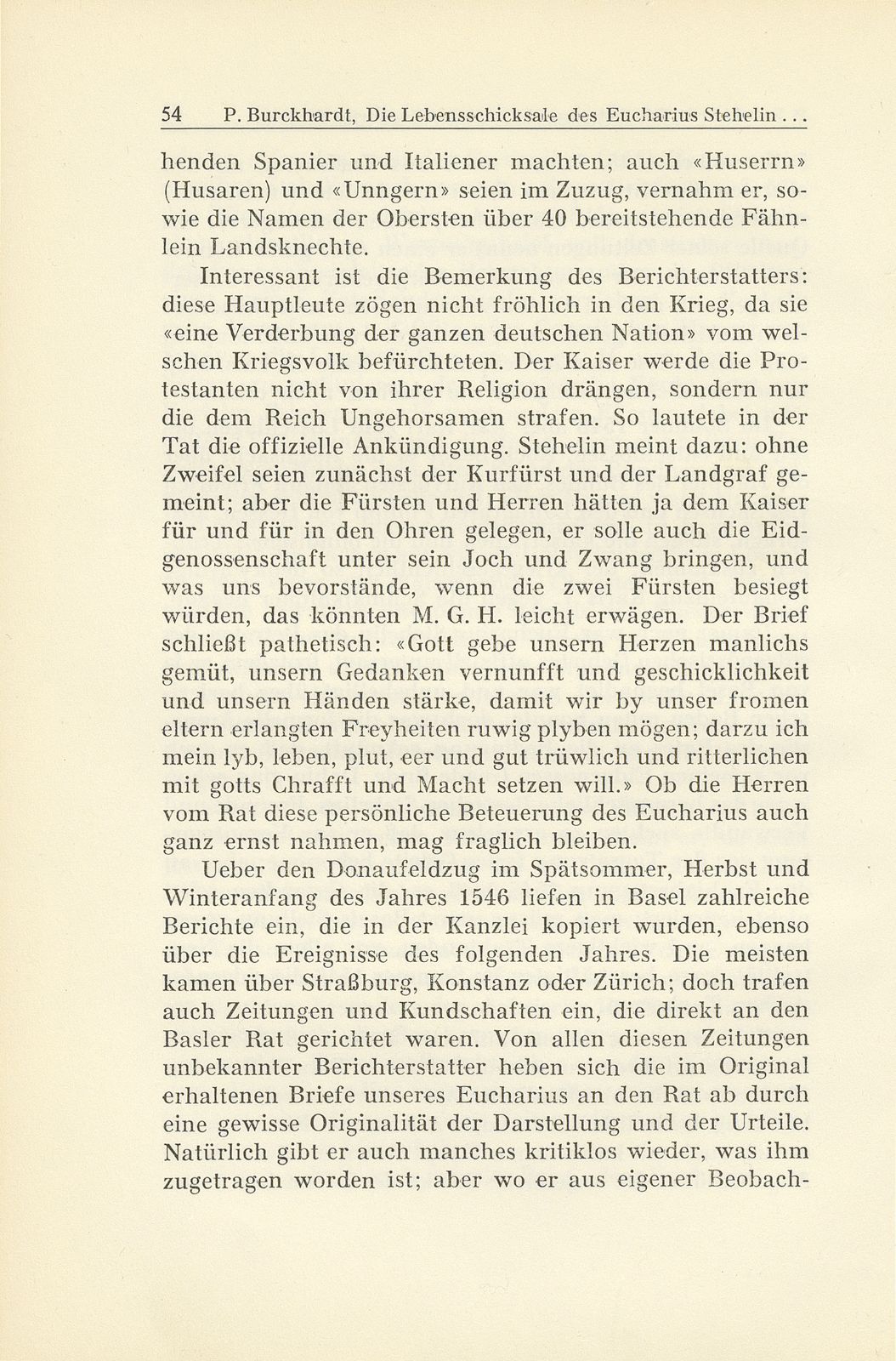 Die Lebensschicksale des Eucharius Stehelin und seine Zeitungsberichte aus dem Schmalkaldischen Krieg – Seite 20