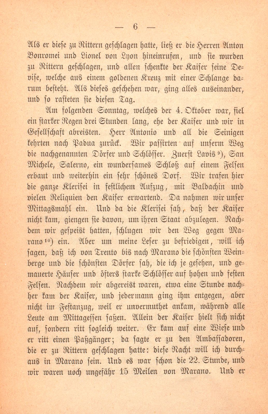 Andrea Gattaro von Padua, Tagebuch der Venetianischen Gesandten beim Concil zu Basel. (1433-1435.) – Seite 6