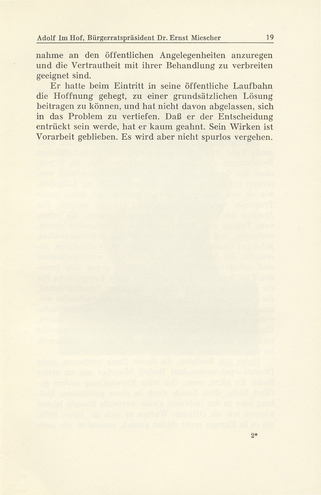 Bürgerratspräsident Dr. Ernst Miescher. 25. November 1872 bis 16. Februar 1945 – Seite 13