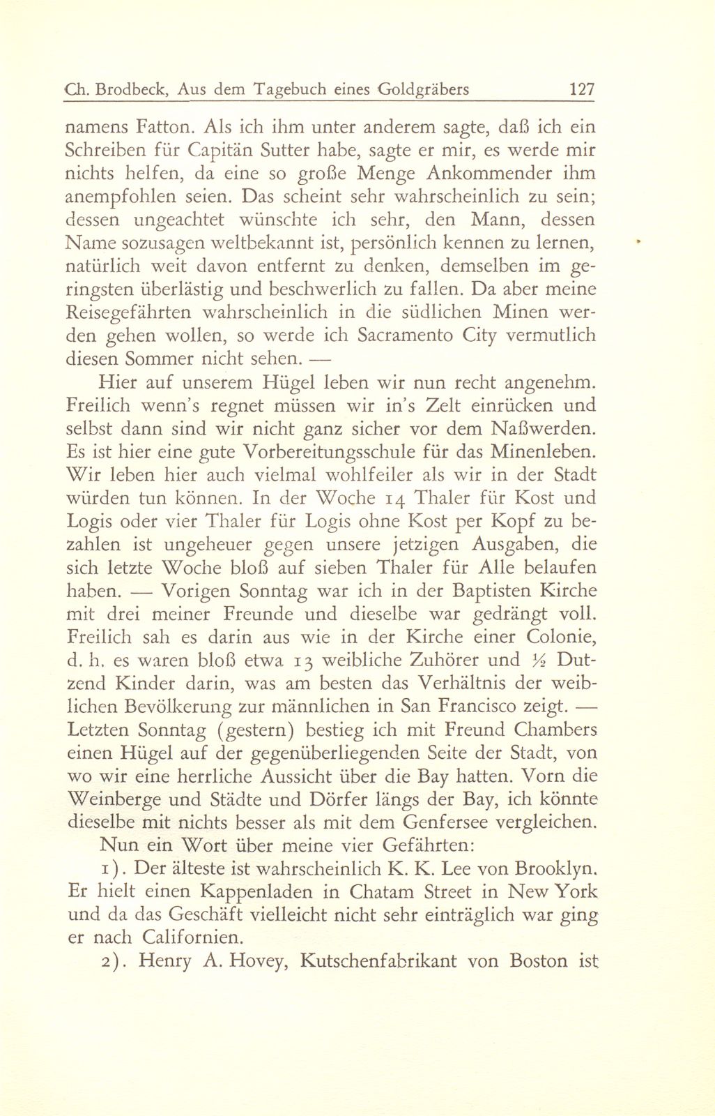 Aus dem Tagebuch eines Goldgräbers in Kalifornien [J. Chr. Brodbeck] – Seite 6