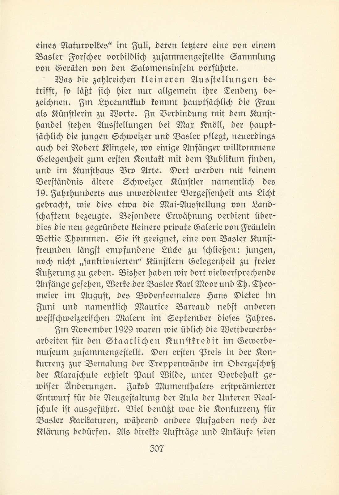 Das künstlerische Leben in Basel vom 1. Oktober 1929 bis 30. September 1930 – Seite 4