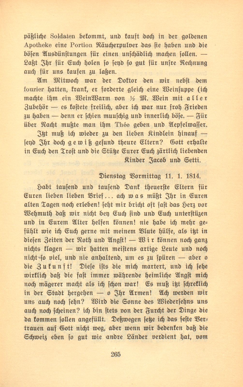 Hundertjährige Briefe einer Lausener Pfarrfrau [Susanna Maria Burckhardt-Schorndorf] – Seite 16