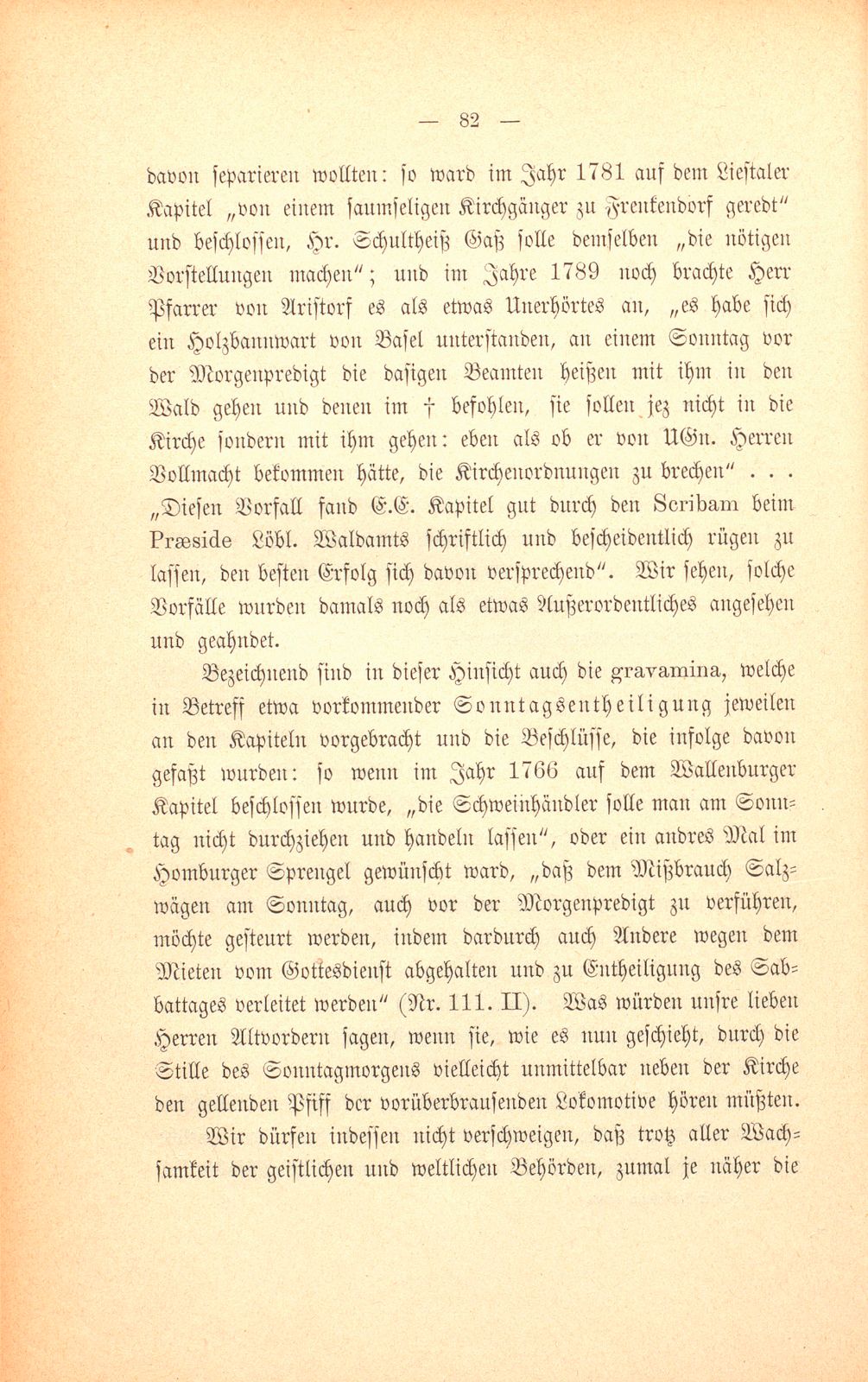 M. Johann Jakob Huber, weil. Pfarrer und Dekan in Sissach und seine Sammlungen zur Geschichte der Stadt und Landschaft Basel – Seite 8