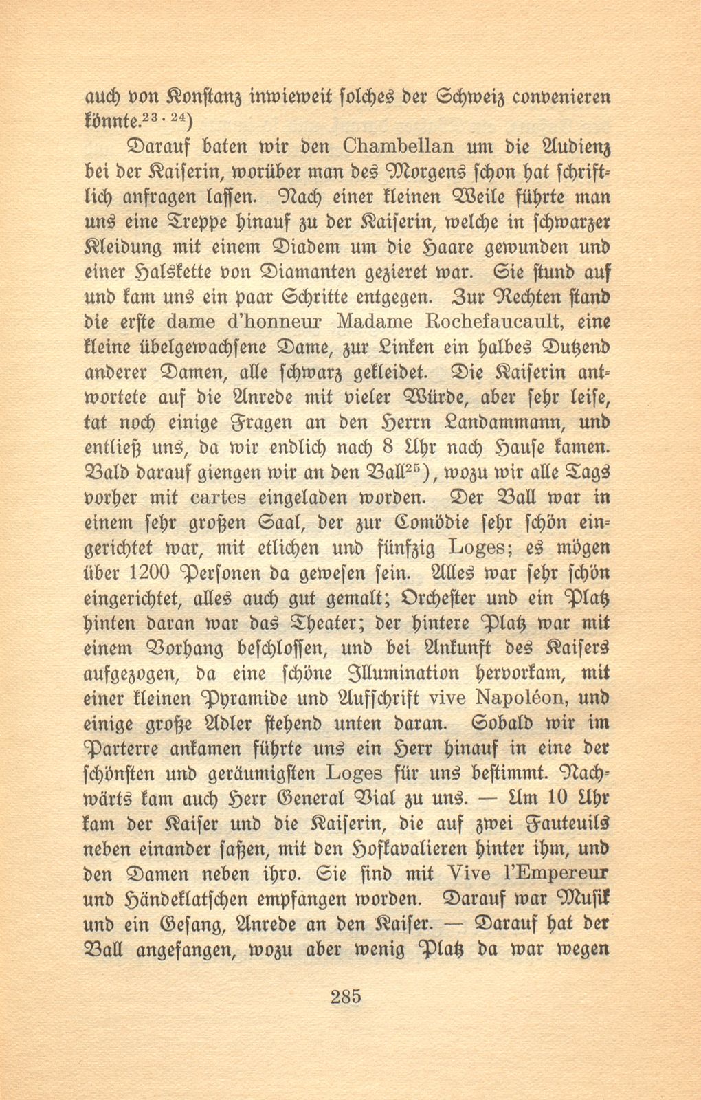 Bürgermeister Andreas Merians Reyssbeschreibung nach Chambéry zur Complimentierung des französischen Kaisers als König von Italien April 1805 – Seite 12