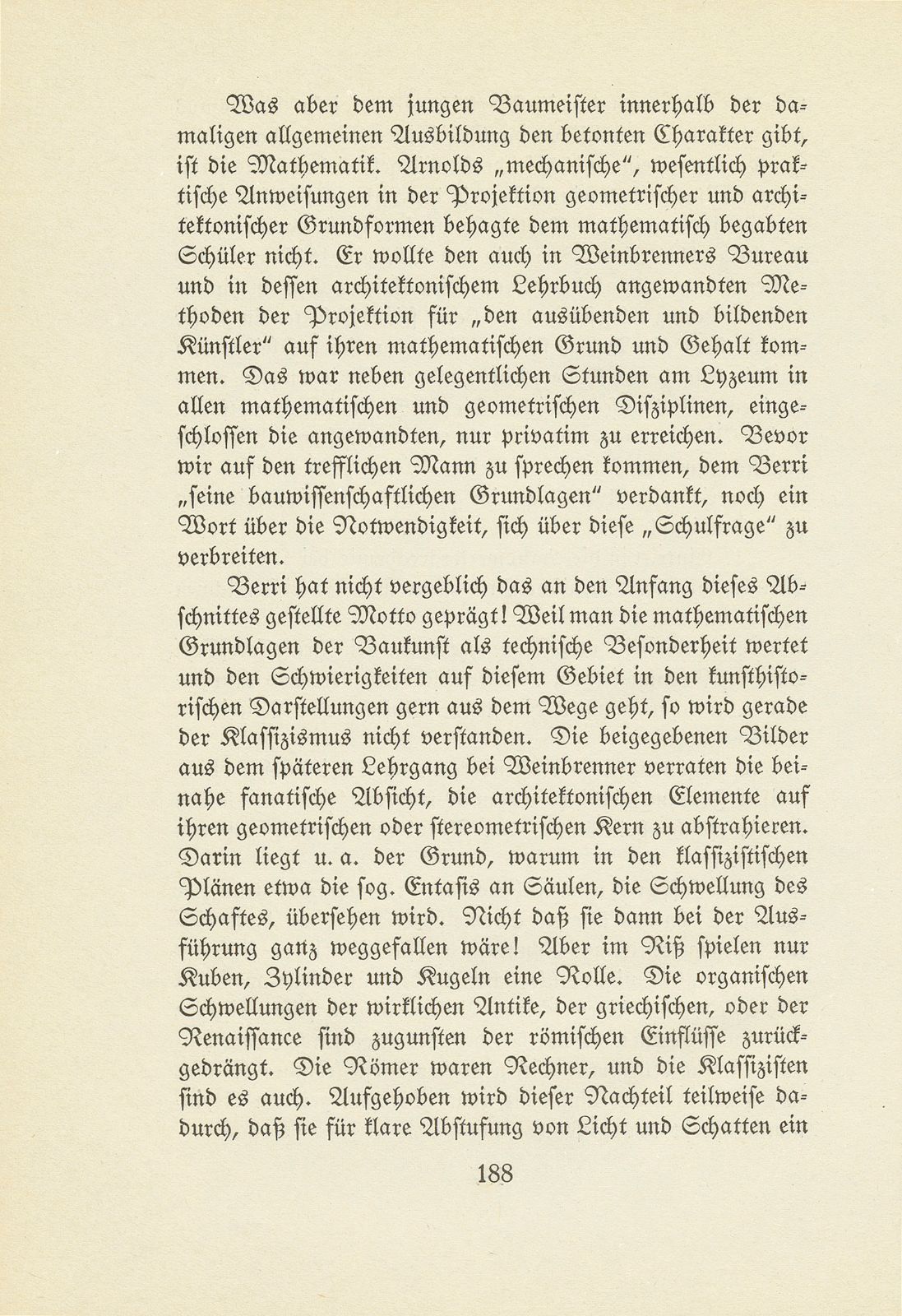 Melchior Berri. (Ein Beitrag zur Kultur des Spätklassizismus.) – Seite 12