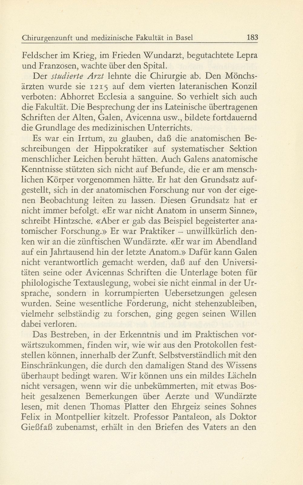 Ärzte und Wundärzte, Chirurgenzunft und medizinische Fakultät in Basel – Seite 5