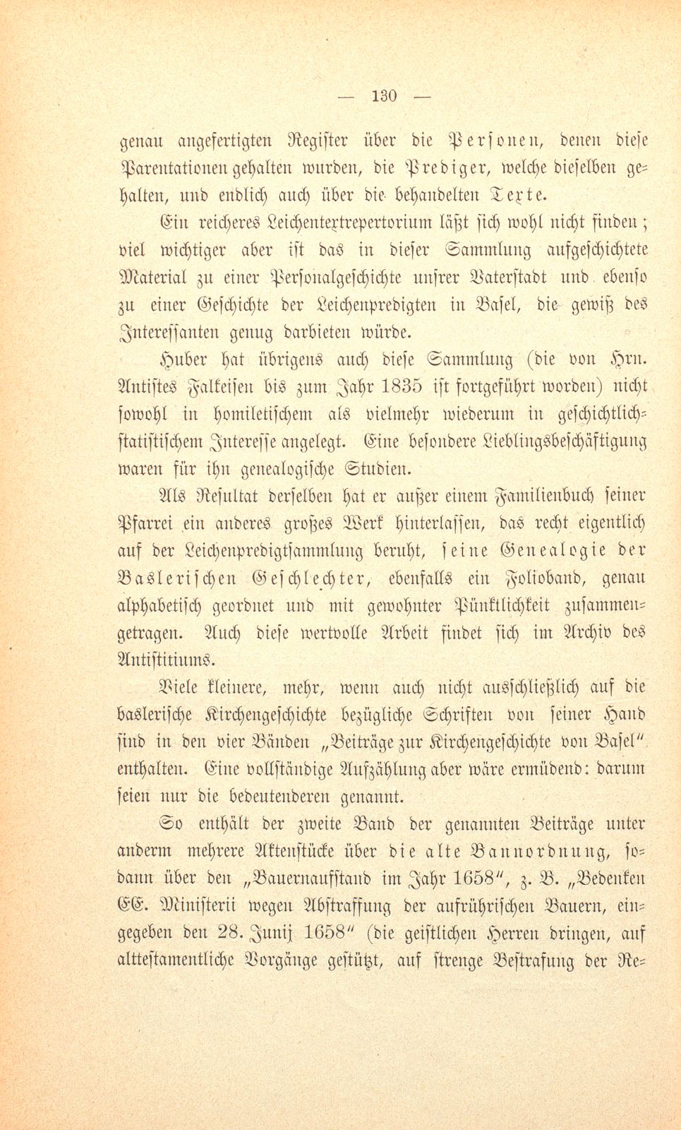 M. Johann Jakob Huber, weil. Pfarrer und Dekan in Sissach und seine Sammlungen zur Geschichte der Stadt und Landschaft Basel – Seite 56