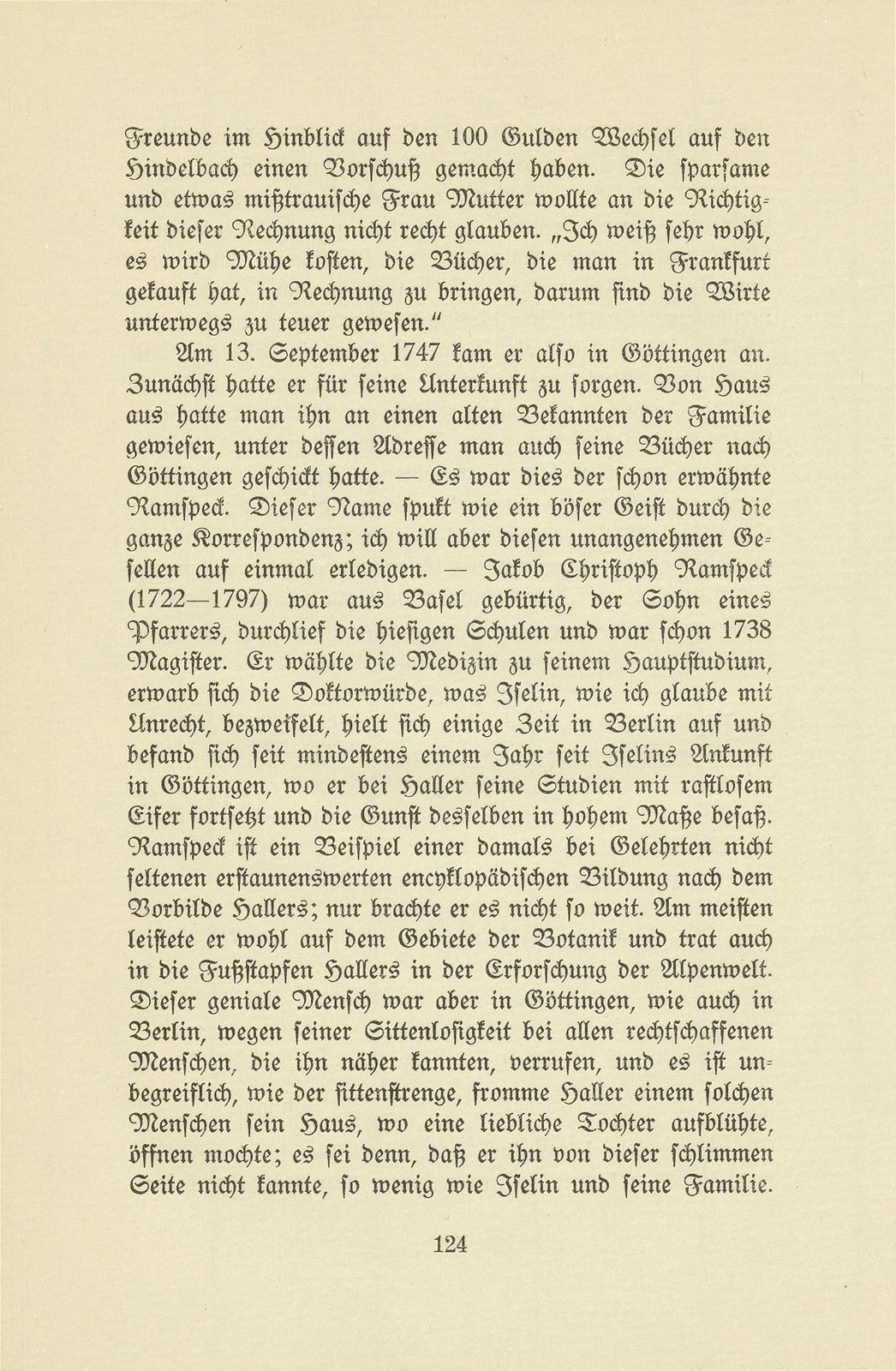 Isaak Iselin als Student in Göttingen (1747/48) – Seite 24