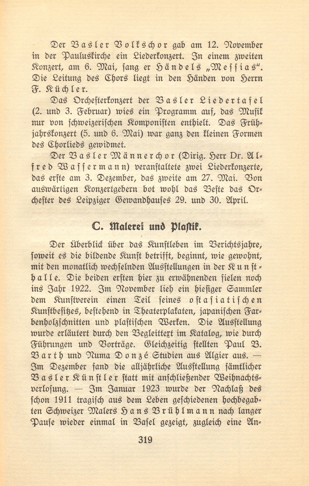 Das künstlerische Leben in Basel vom 1. November 1922 bis 1. Oktober 1923 – Seite 2