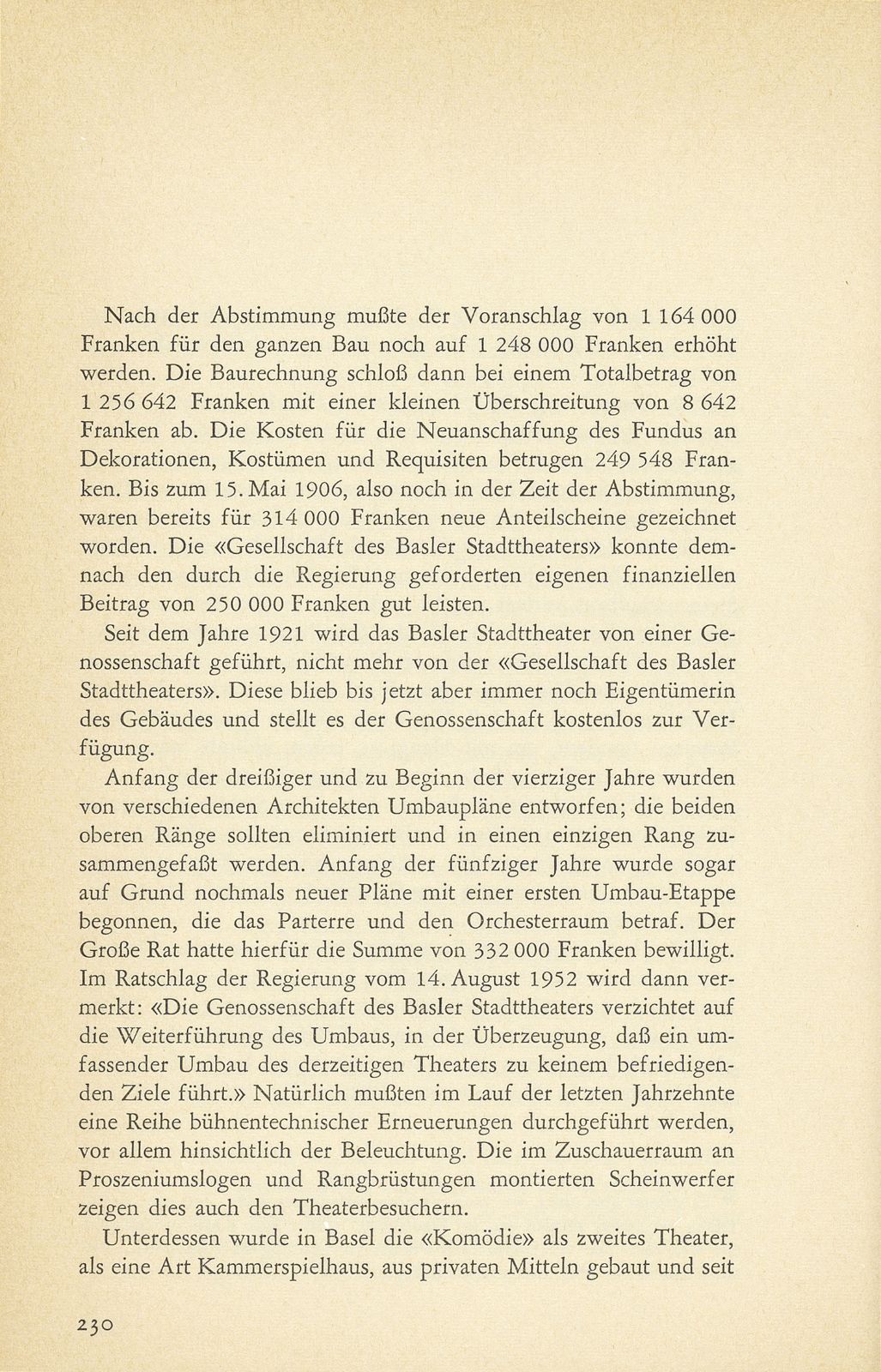 Aus der Baugeschichte des jetzigen Basler Stadttheaters. (Im Hinblick auf den im Entstehen begriffenen Neubau) – Seite 47