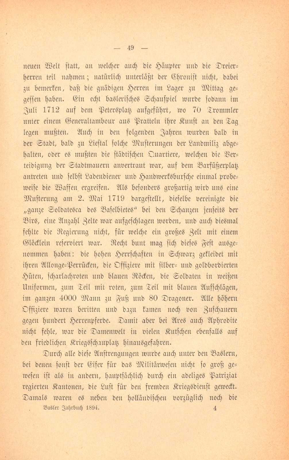 Mitteilungen aus einer Basler Chronik des beginnenden XVIII. Jahrhunderts [Sam. v. Brunn] – Seite 29