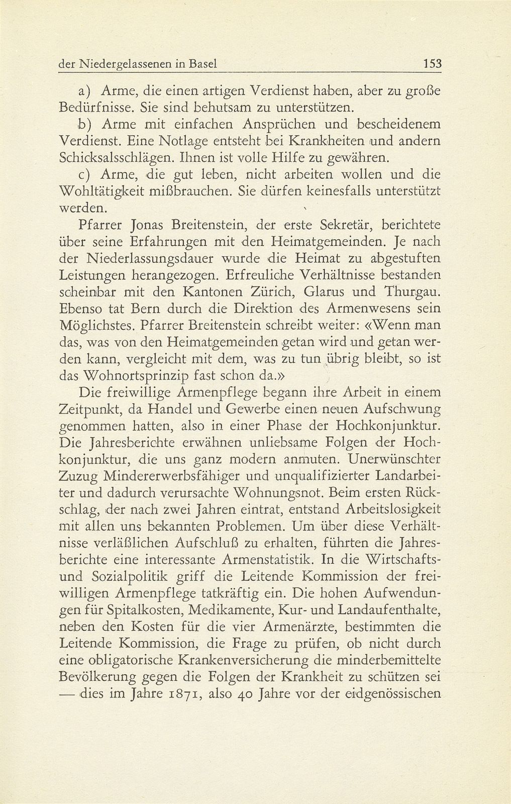 Die öffentliche Armenfürsorge der Niedergelassenen in Basel – Seite 12