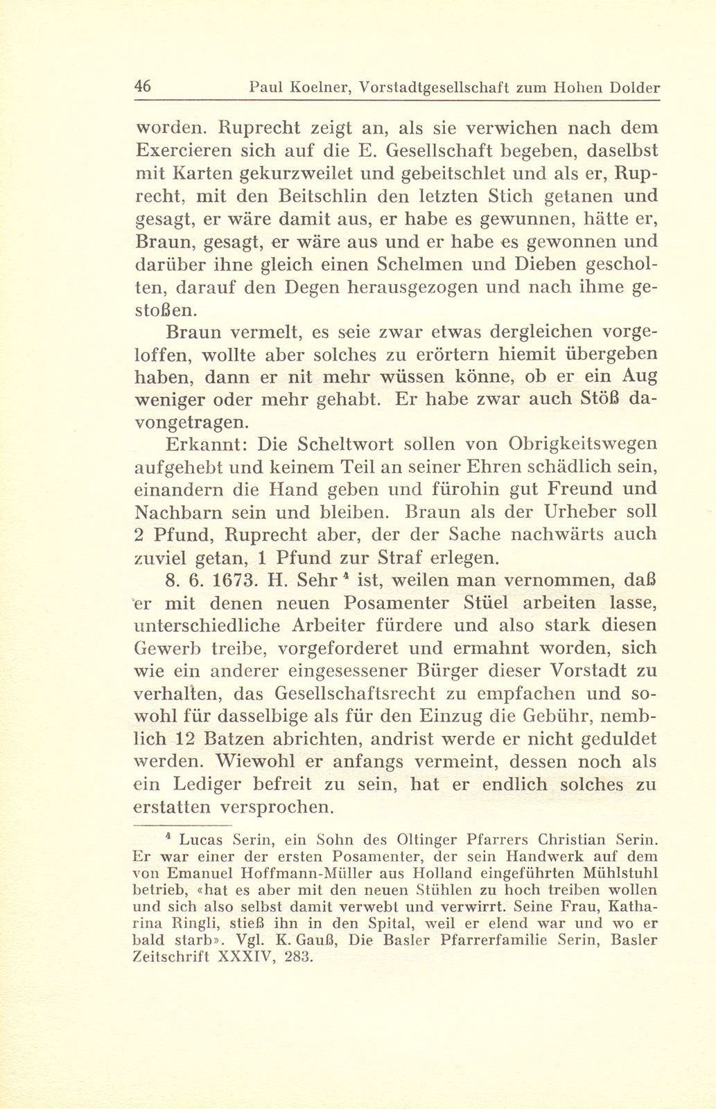 Aus der Gerichtspraxis der Vorstadtgesellschaft zum Hohen Dolder – Seite 32