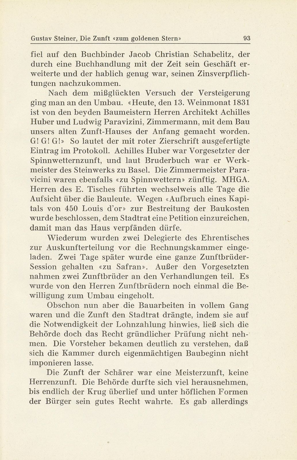 Die Zunft ‹zum goldenen Stern› im 19. Jahrhundert – Seite 25