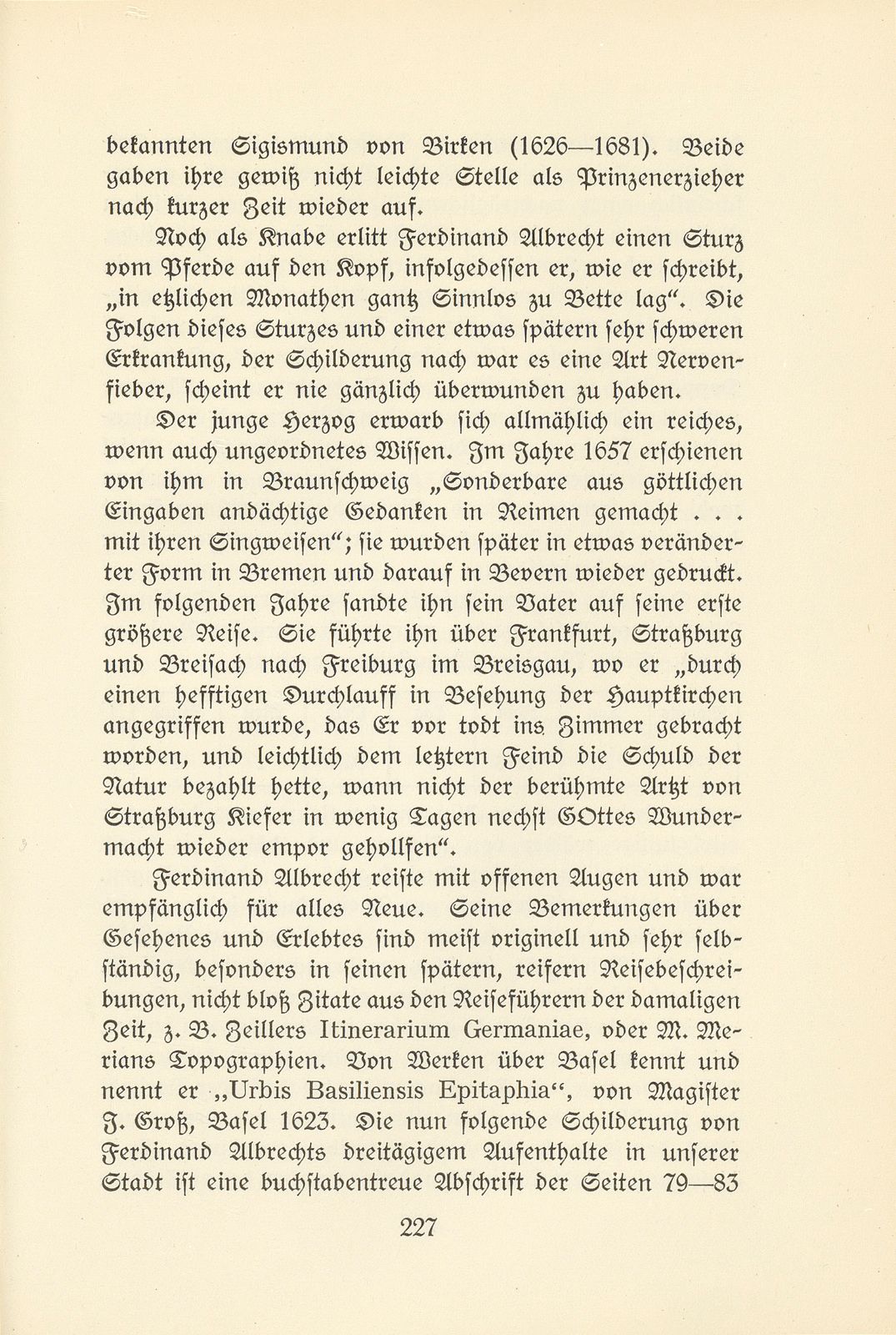 Herzog Ferdinand Albrecht von Braunschweig-Lüneburg und seine Beschreibung Basels vom Jahre 1658 – Seite 3