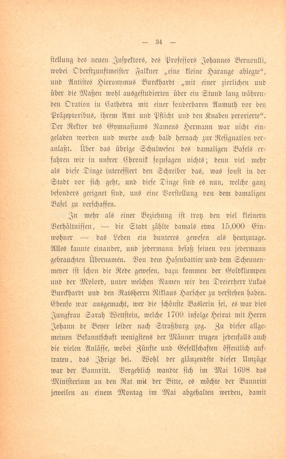 Mitteilungen aus einer Basler Chronik des beginnenden XVIII. Jahrhunderts [Sam. v. Brunn] – Seite 14