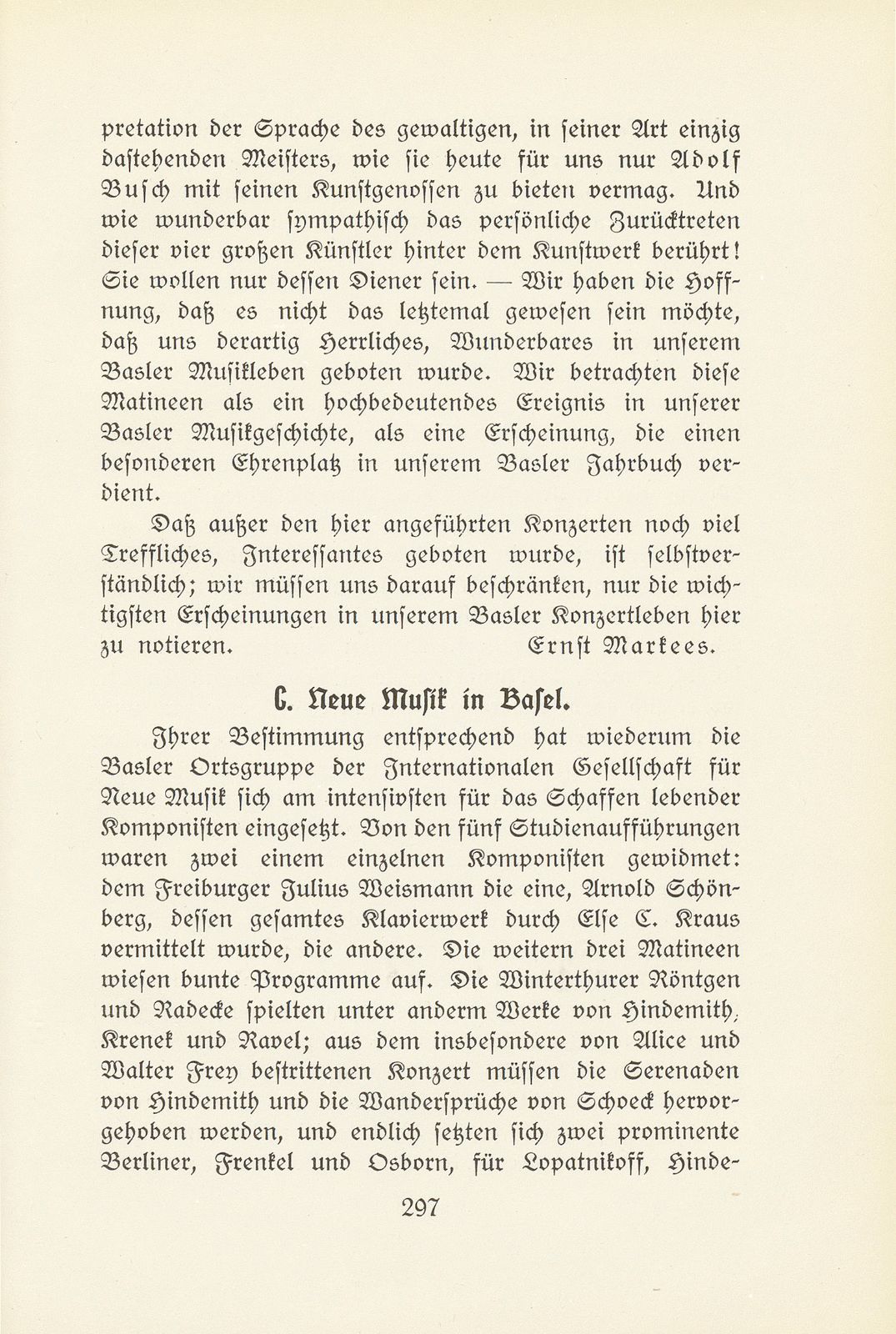 Das künstlerische Leben in Basel vom 1. Oktober 1930 bis 30. September 1931 – Seite 6