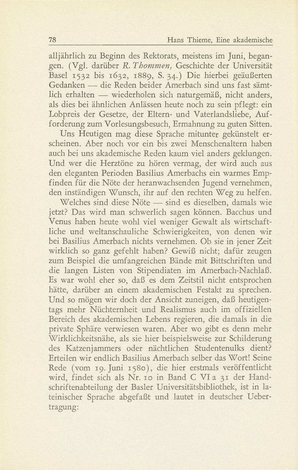 Eine akademische Sittenpredigt Basilius Amerbachs – Seite 2