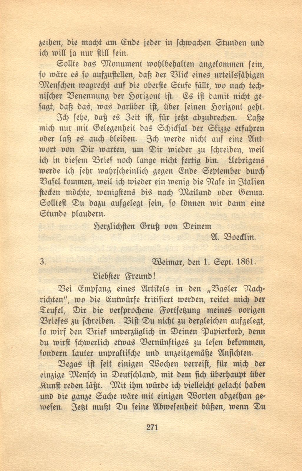 Beiträge zum Verhältnis zwischen Jacob Burckhardt und Arnold Böcklin – Seite 20