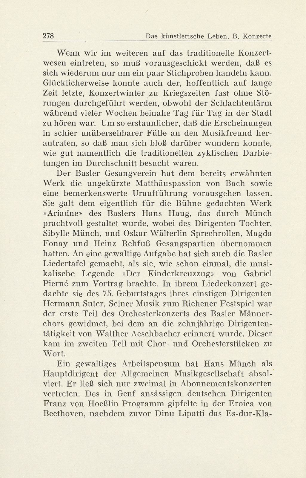 Das künstlerische Leben in Basel vom 1. Oktober 1944 bis 30. September 1945 – Seite 2