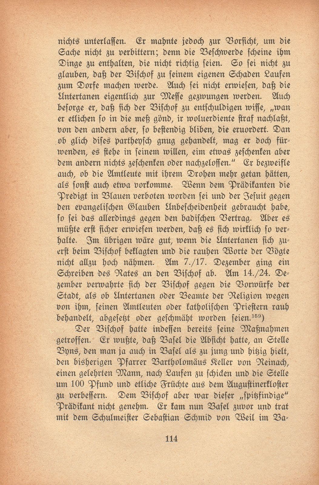 Die Gegenreformation im baslerisch-bischöflichen Laufen – Seite 24