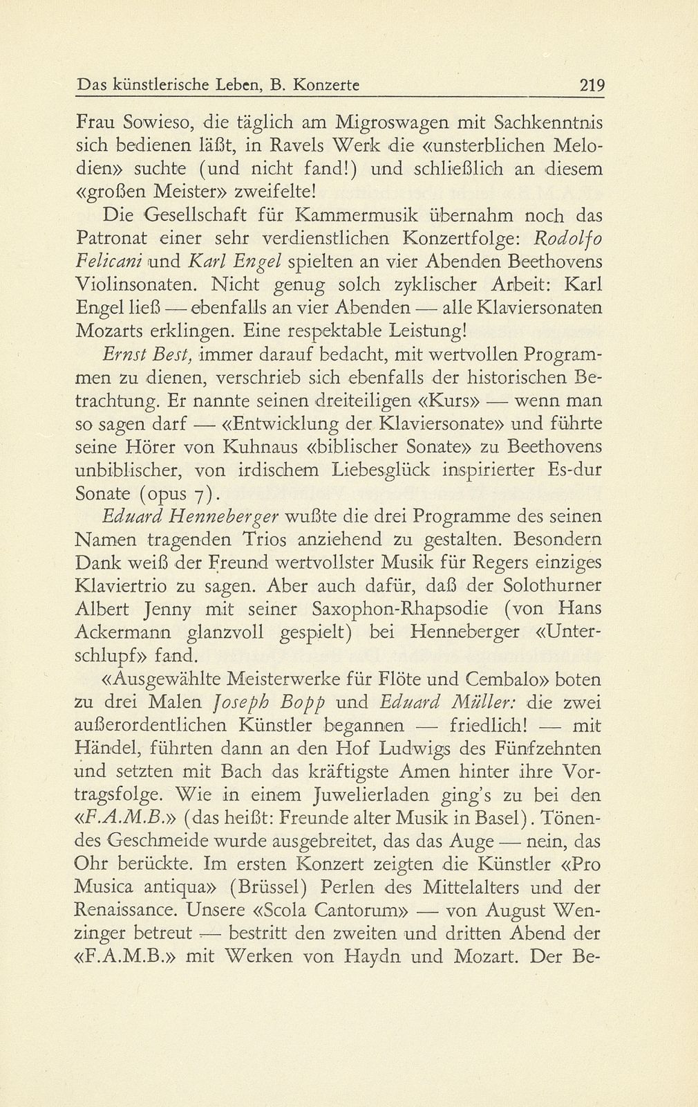 Das künstlerische Leben in Basel vom 1. Oktober 1948 bis 30. September 1949 – Seite 9