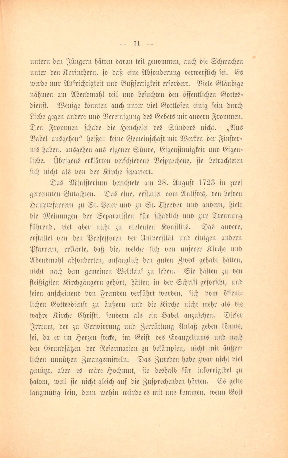 Die Basler Separatisten im ersten Viertel des XVIII. Jahrhunderts – Seite 42